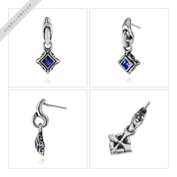 URBAN TRIBAL SQUARE DROP PIERCE(片耳用) / X0285
