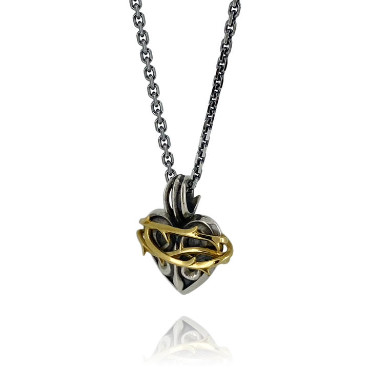 THORN HEART PENDANT M K10YG × SV / X0300