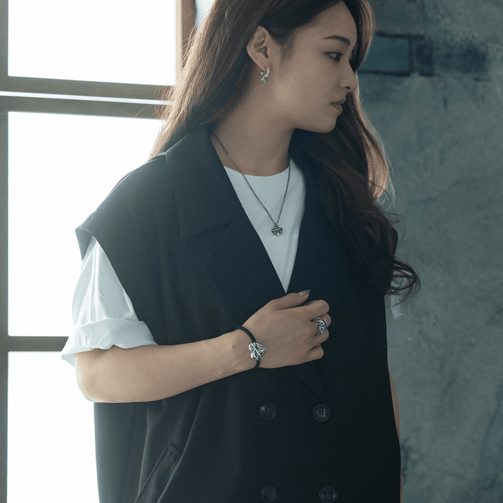 THORN HEART HAIR RUBBER BRACELET / X0326