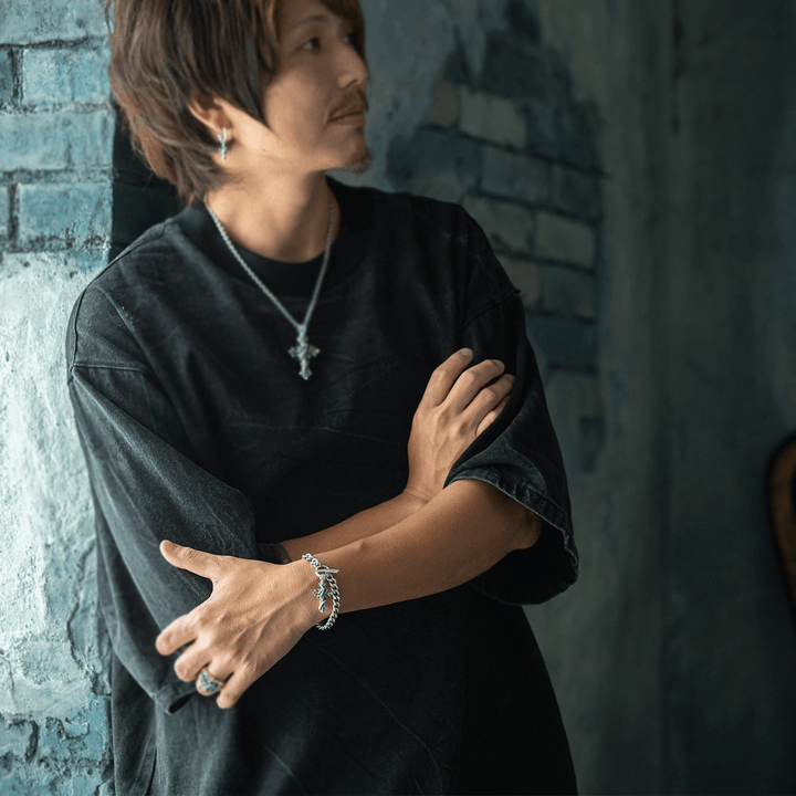 THORN CROSS CHAIN BRACELET / XB-014