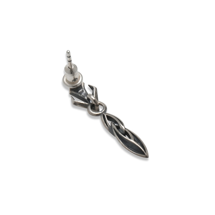 SHARP DOUBLE RING DROP PIERCE (for one ear) / XE-012