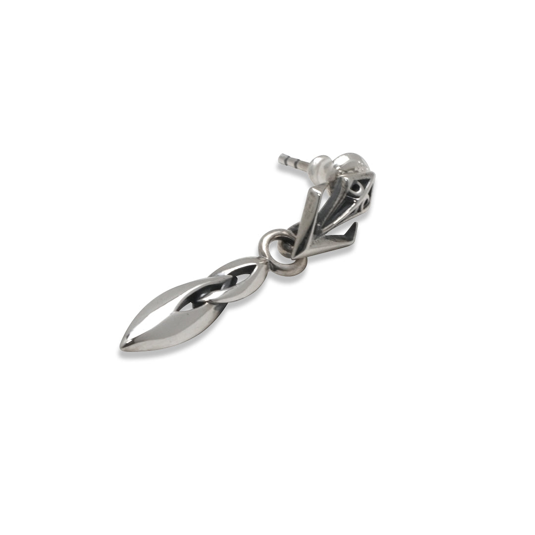SHARP DOUBLE RING DROP PIERCE (for one ear) / XE-012