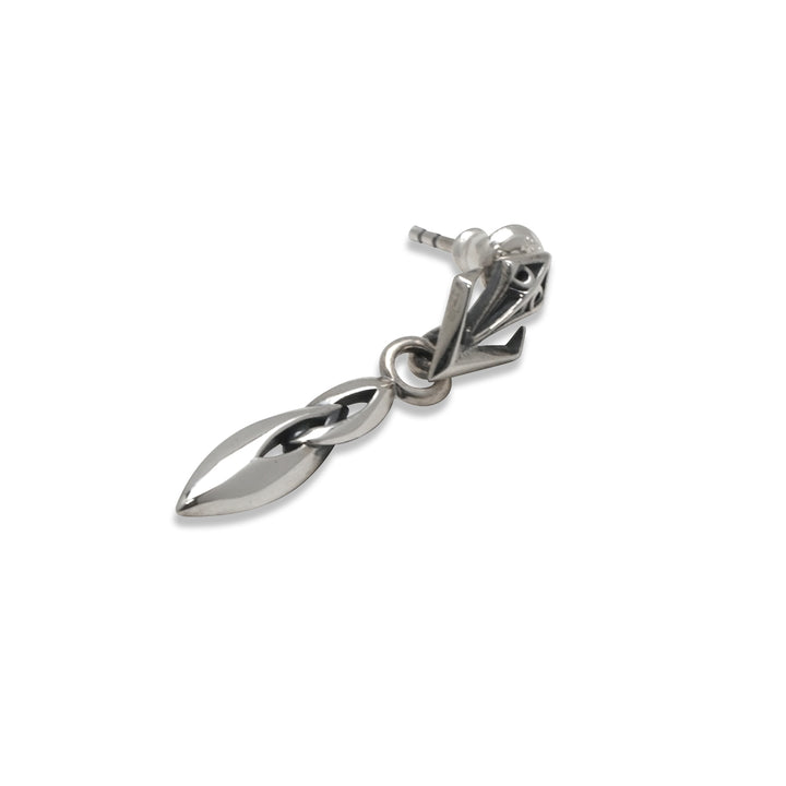 SHARP DOUBLE RING DROP PIERCE (for one ear) / XE-012
