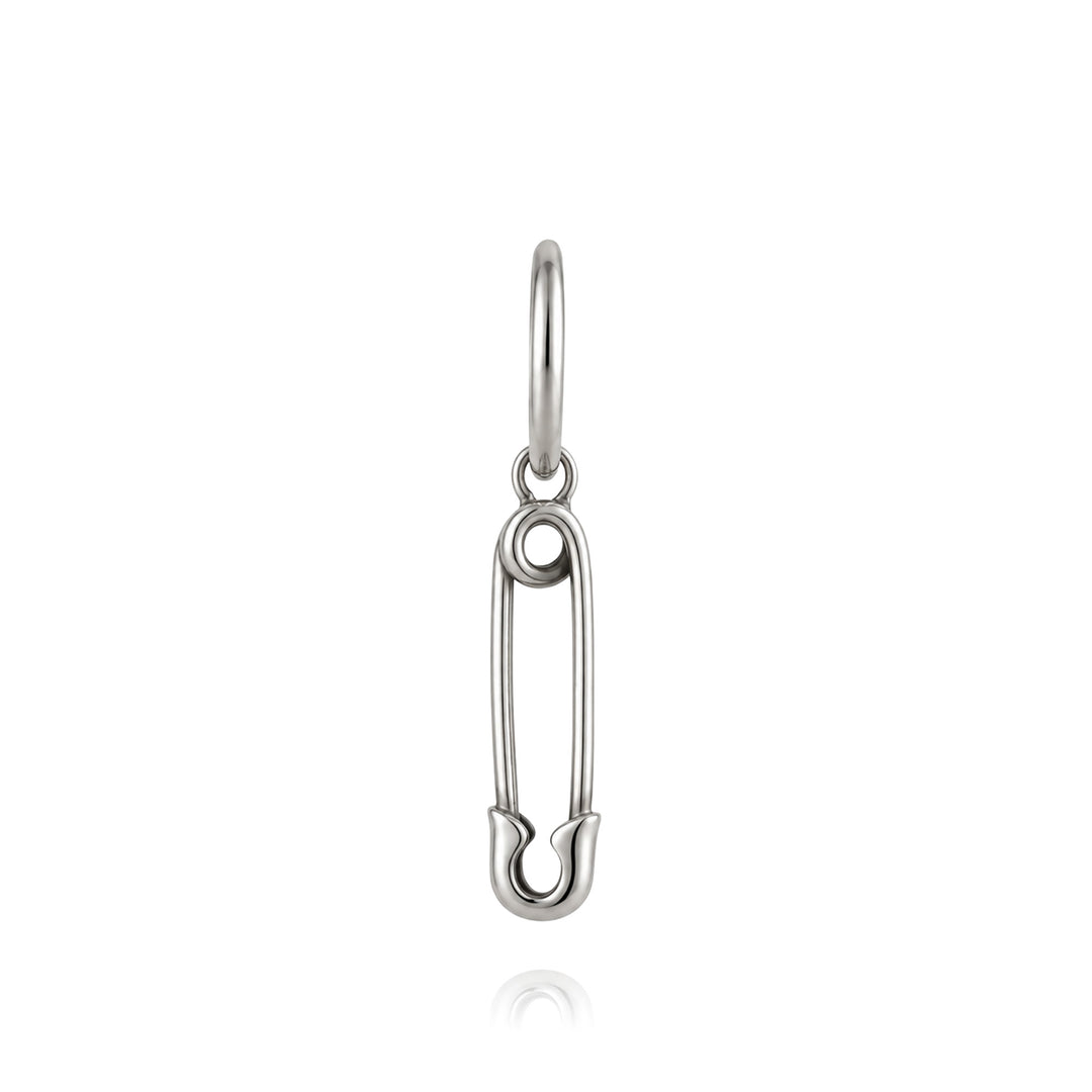 OFF THE WALL NEVER HURT YOU SAFETY PIN HOOP PIERCE(片耳用) / XE-025