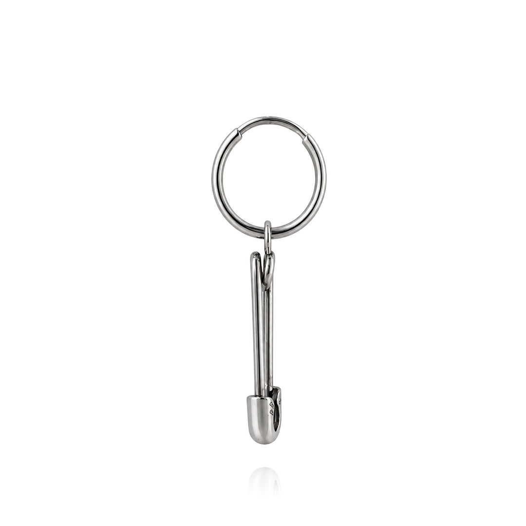 OFF THE WALL NEVER HURT YOU SAFETY PIN HOOP PIERCE(片耳用) / XE-025