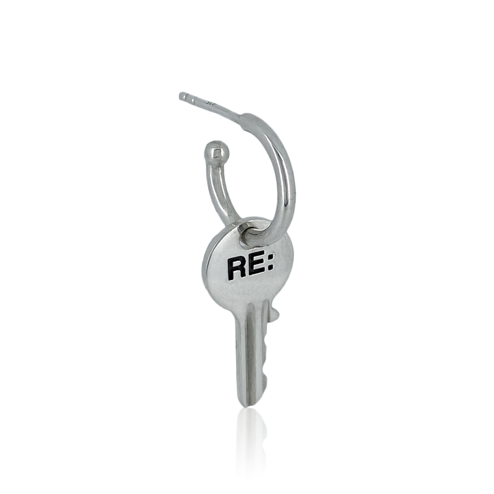OFF THE WALL RE: KEY HOOP POST PIERCE(片耳用)