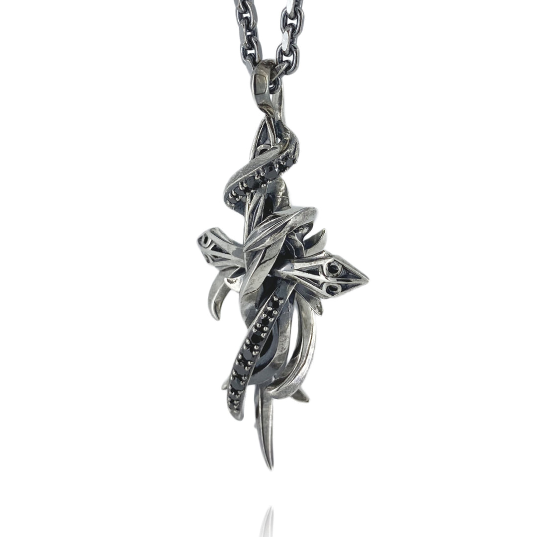 TENTACLES CROSS PENDANT L MELEE / XP-001