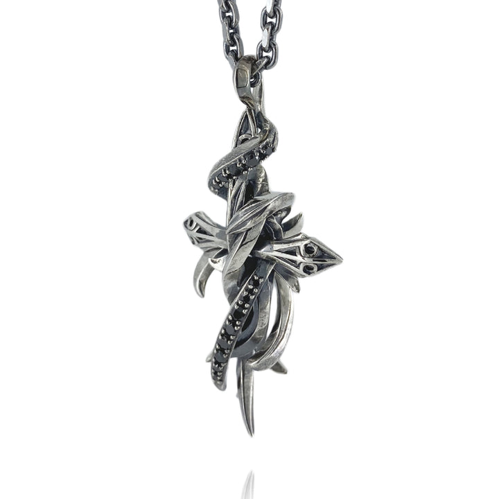 TENTACLES CROSS PENDANT L MELEE / XP-001
