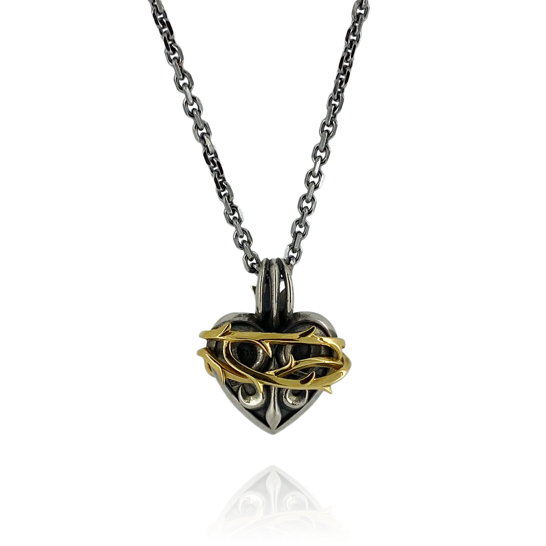 THORN HEART DIAMOND PENDANT M K10YG × SV / XP-078