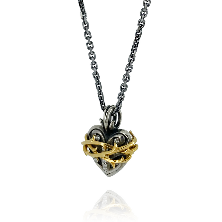 THORN HEART DIAMOND PENDANT M K10YG × SV / XP-078