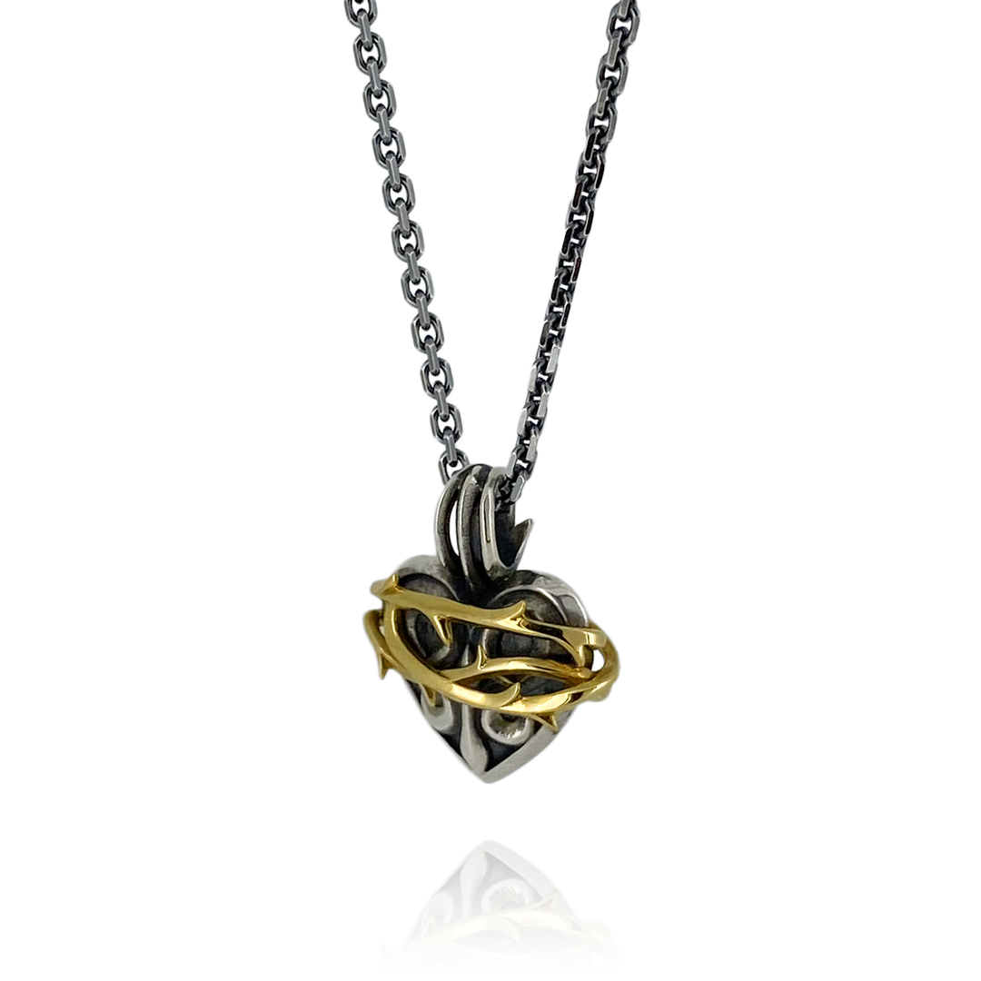 THORN HEART DIAMOND PENDANT M K10YG × SV / XP-078