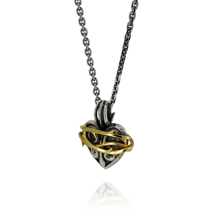 THORN HEART DIAMOND PENDANT M K10YG × SV / XP-078