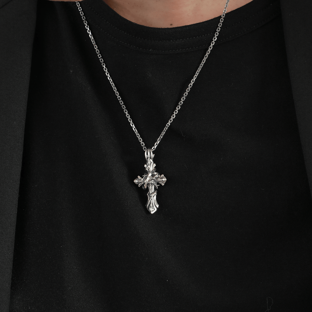 THORN CROSS DIAMOND PENDANT M / XP-079
