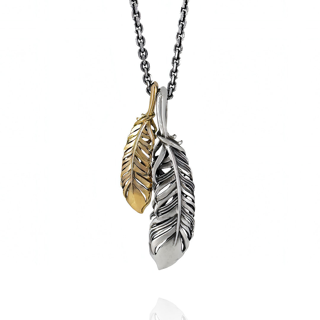 INTELLECTUAL FEATHER DOUBLE PENDANT / XP-133