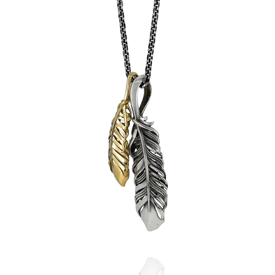 INTELLECTUAL FEATHER DOUBLE PENDANT / XP-133