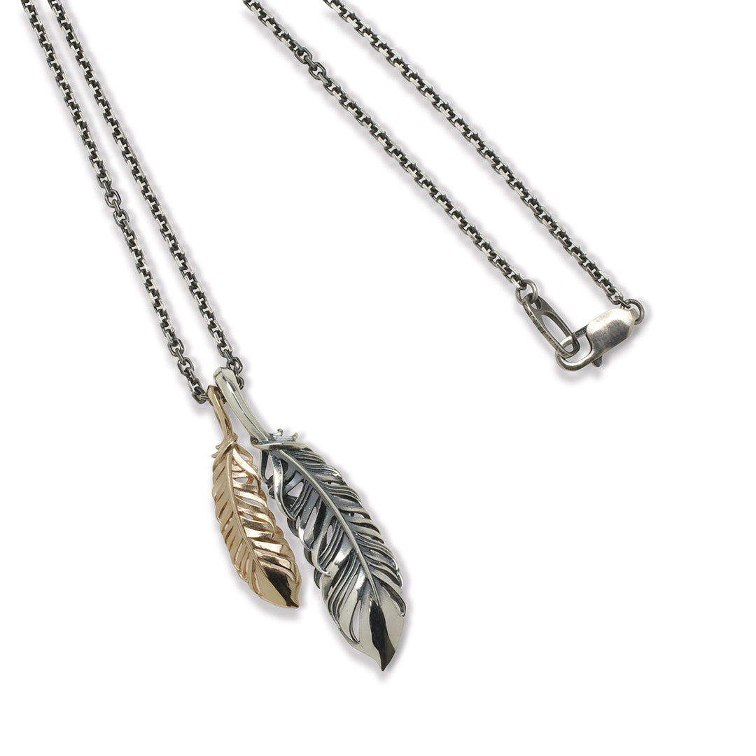 INTELLECTUAL FEATHER DOUBLE PENDANT / XP-133