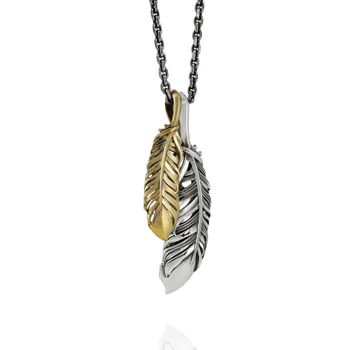 INTELLECTUAL FEATHER DOUBLE PENDANT / XP-133