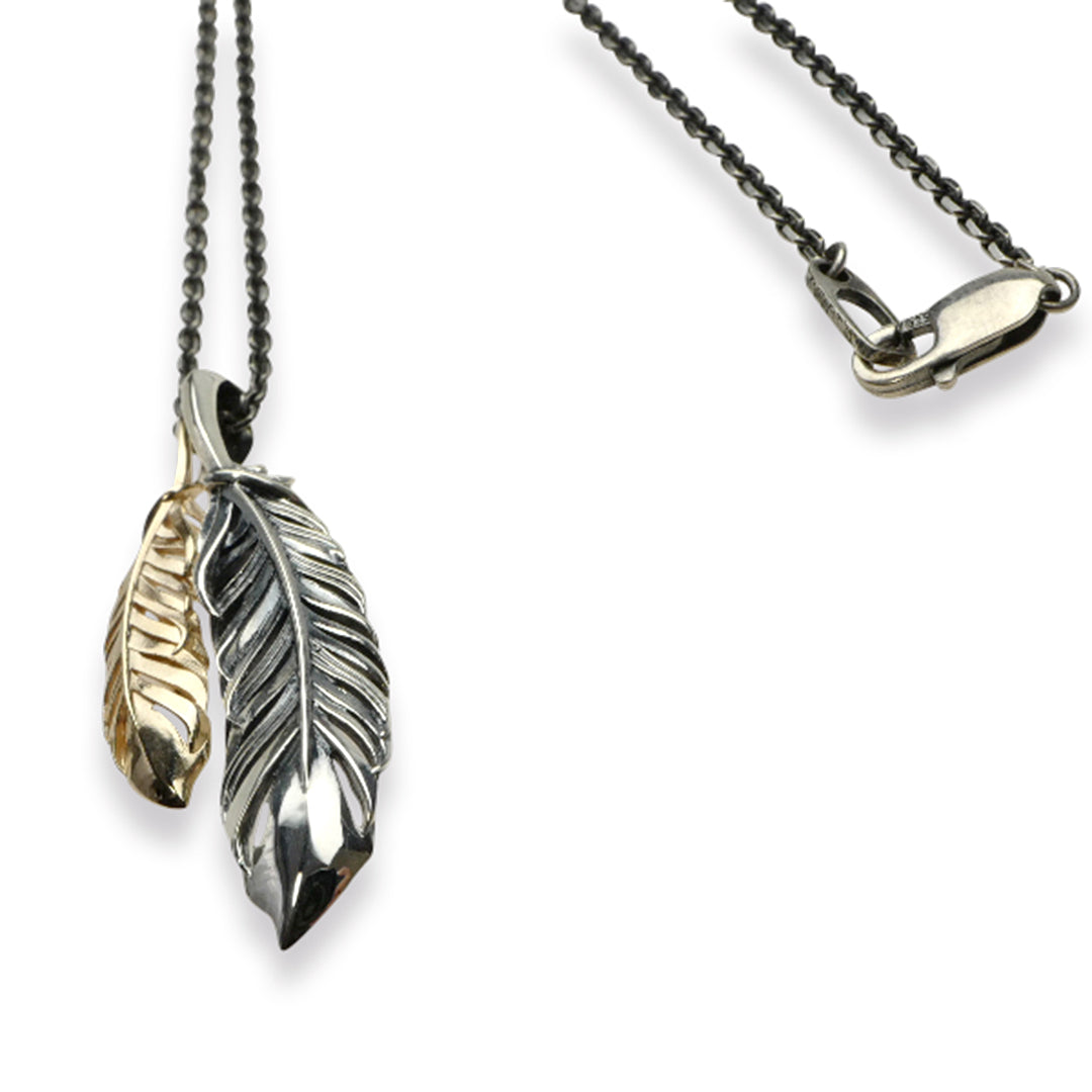 INTELLECTUAL FEATHER DOUBLE PENDANT / XP-133