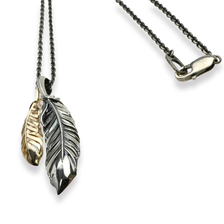 INTELLECTUAL FEATHER DOUBLE PENDANT / XP-133