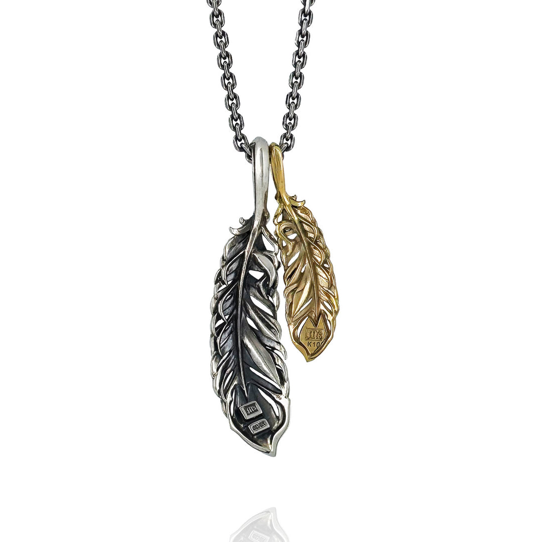 INTELLECTUAL FEATHER DOUBLE PENDANT / XP-133