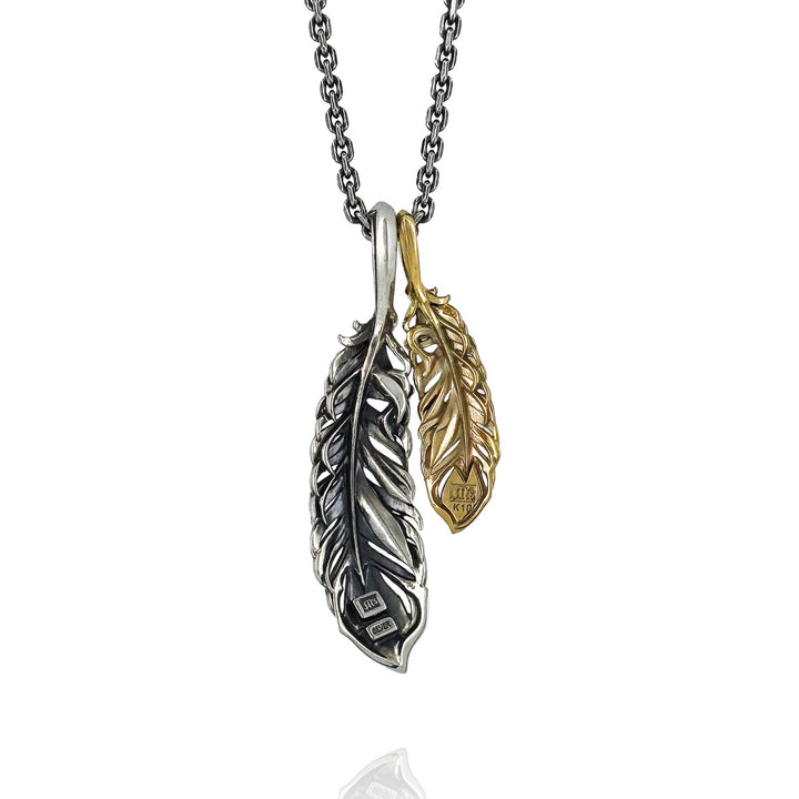 INTELLECTUAL FEATHER DOUBLE PENDANT / XP-133