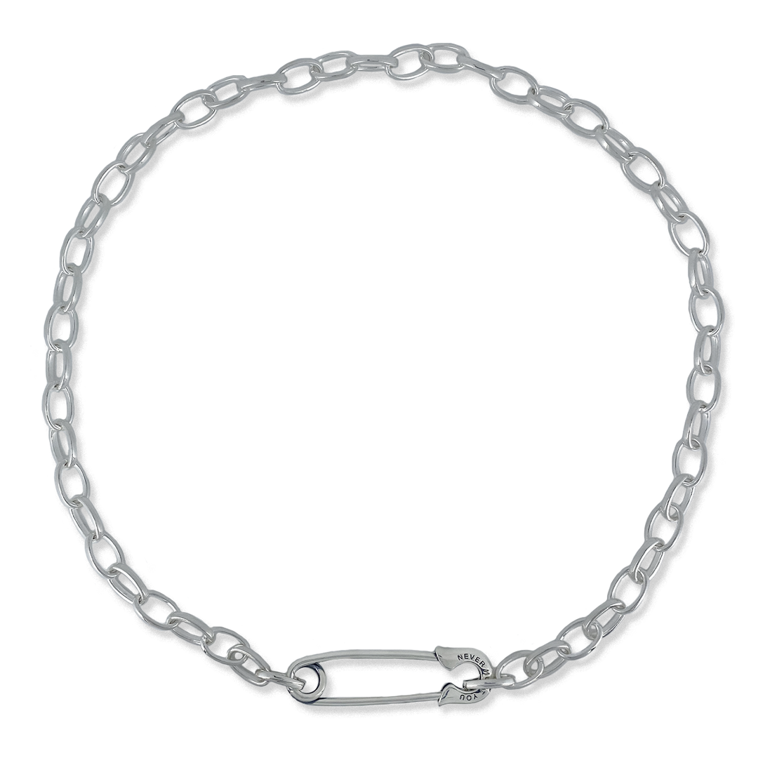 OFF THE WALL NEVER HURT YOU SAFETY PIN CHAIN NECKLACE / XP-176 – BLESS OFF THE WALL NEVER HURT YOU SAFETY PIN CHAIN NECKLACE / XP-176 – BLESS