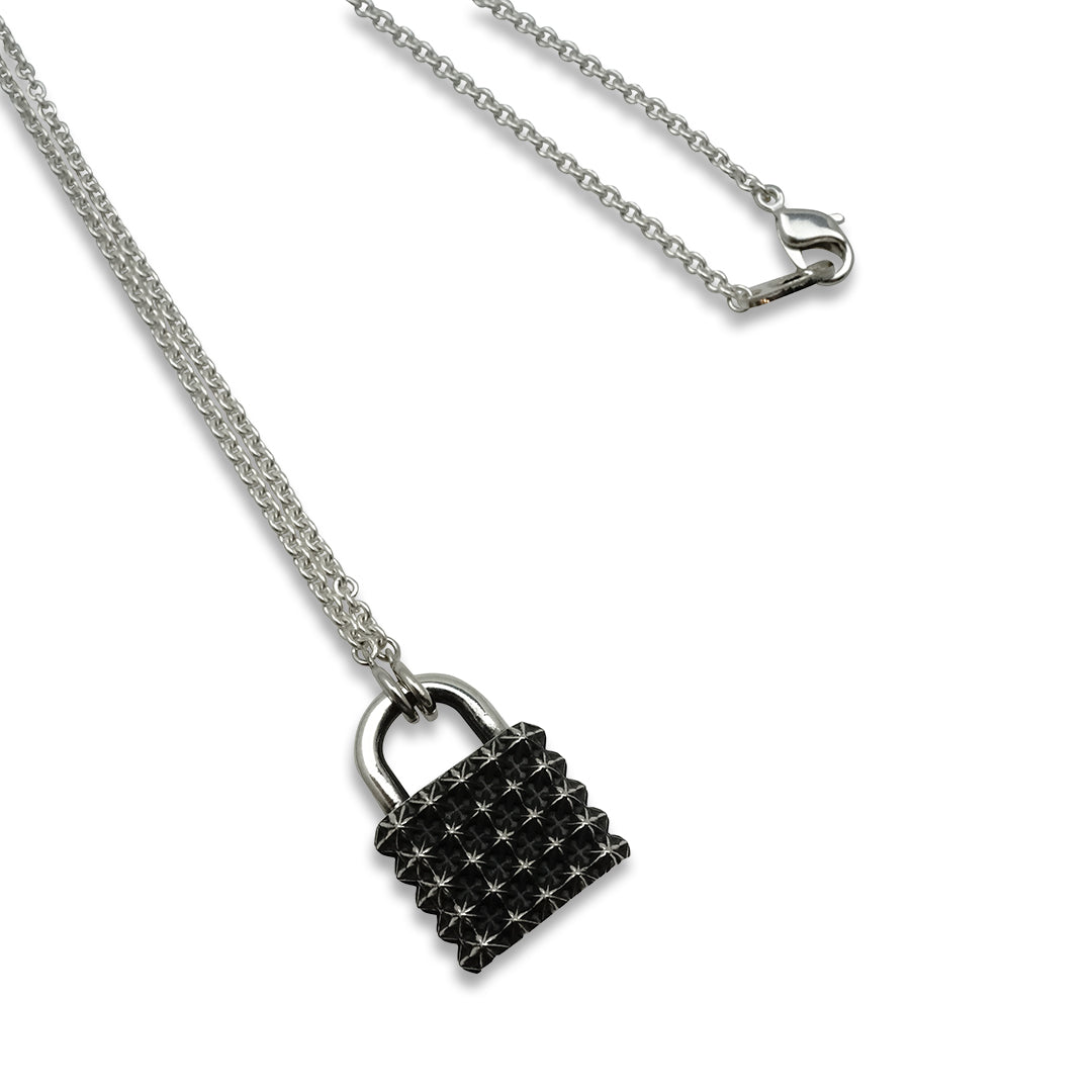 TRIPLE X STUDS PADLOCK PENDANT / XP-184