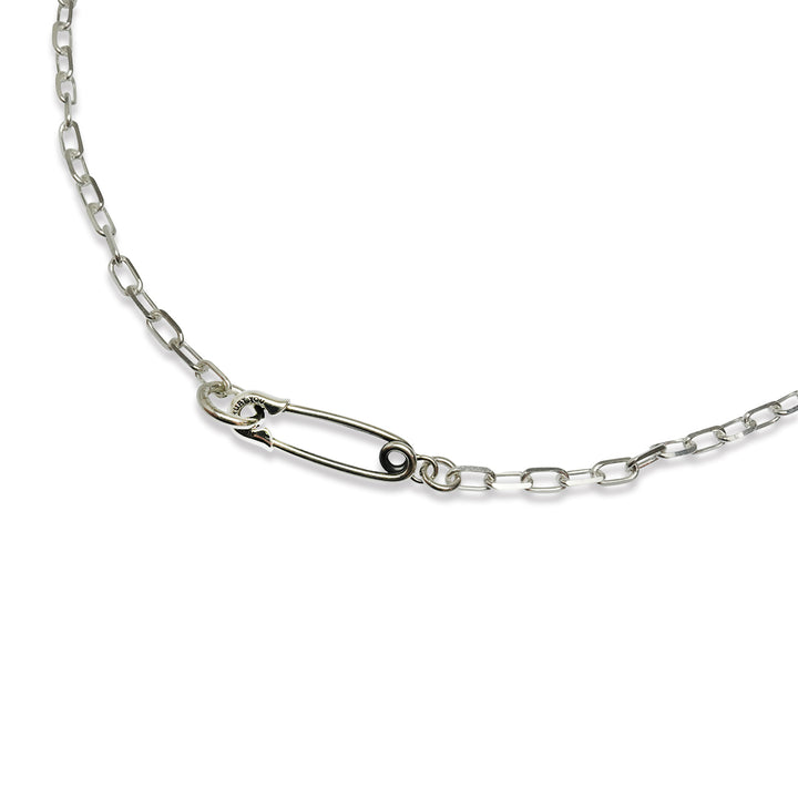 OFF THE WALL NEVER HURT YOU SAFETY PIN MINI NECKLACE / XP-192