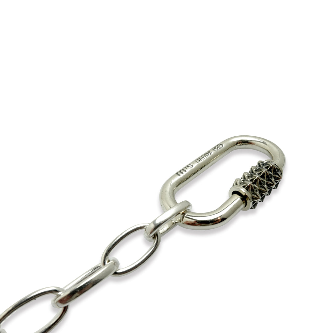 TRIPLE X STUDS KARABINER NECKLACE / XP-195