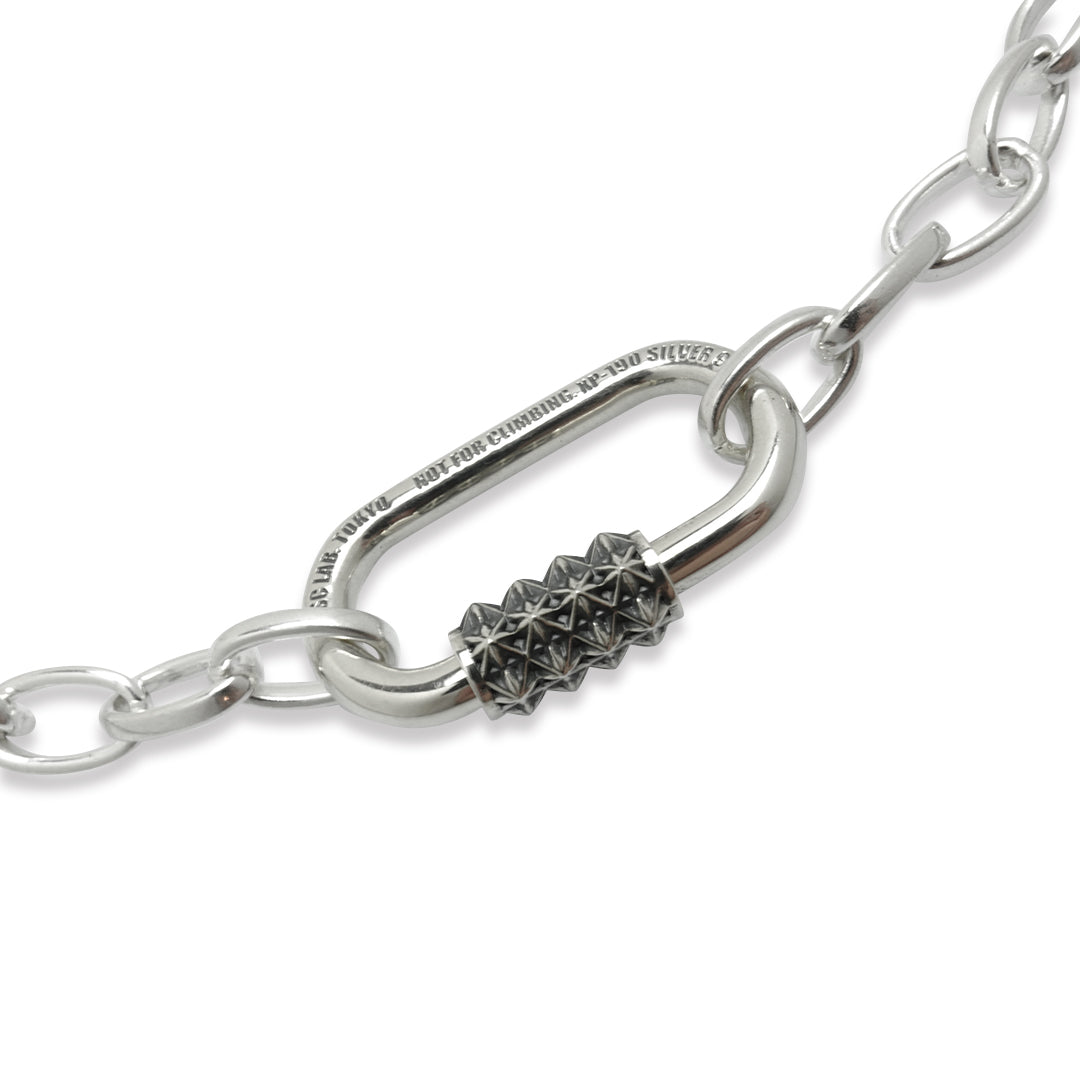 TRIPLE X STUDS KARABINER NECKLACE / XP-195