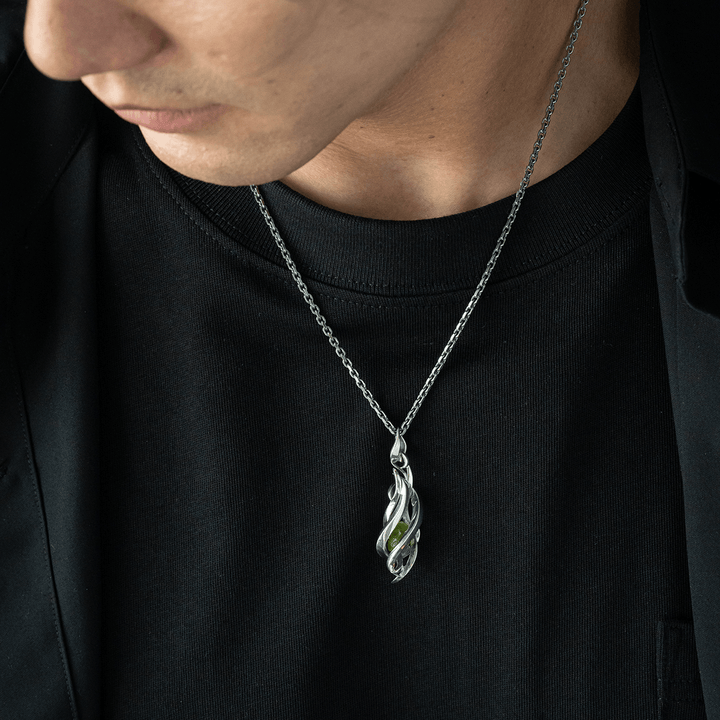TENTACLES EDITION PENDULUM GEM STONE PENDANT PERIDOT / XP-208AQ