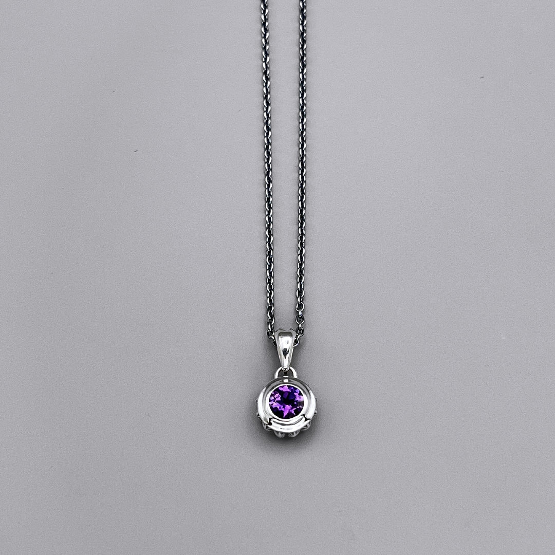 TRIPLE X STUDS SOLITAIRE BIRTHDAY 5mm STONE PENDANT / XP-214AM