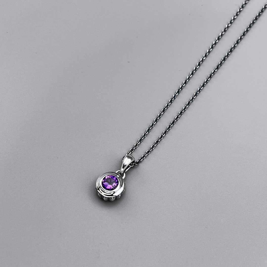 TRIPLE X STUDS SOLITAIRE BIRTHDAY 5mm STONE PENDANT / XP-214AM