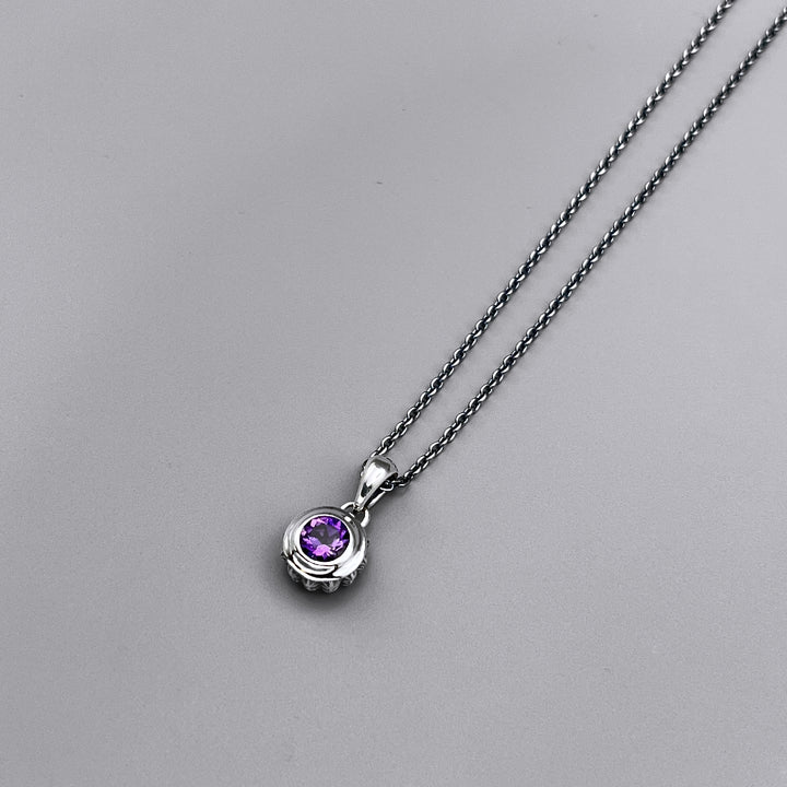 TRIPLE X STUDS SOLITAIRE BIRTHDAY 5mm STONE PENDANT / XP-214AM