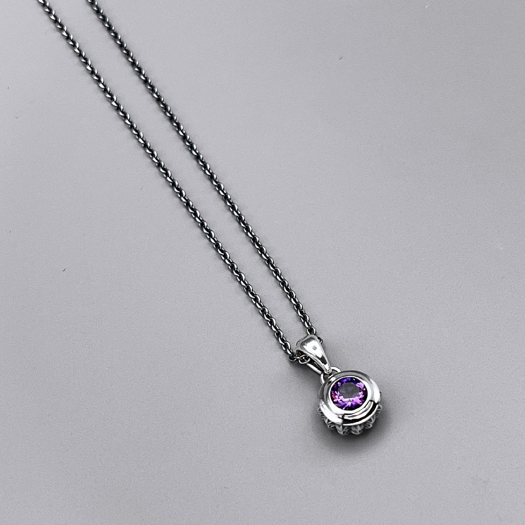 TRIPLE X STUDS SOLITAIRE BIRTHDAY 5mm STONE PENDANT / XP-214AM
