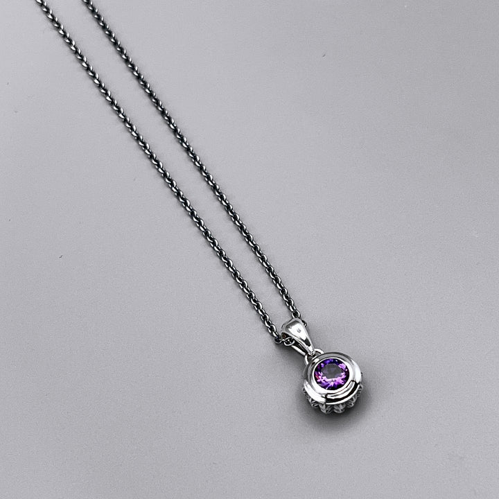 TRIPLE X STUDS SOLITAIRE BIRTHDAY 5mm STONE PENDANT / XP-214AM