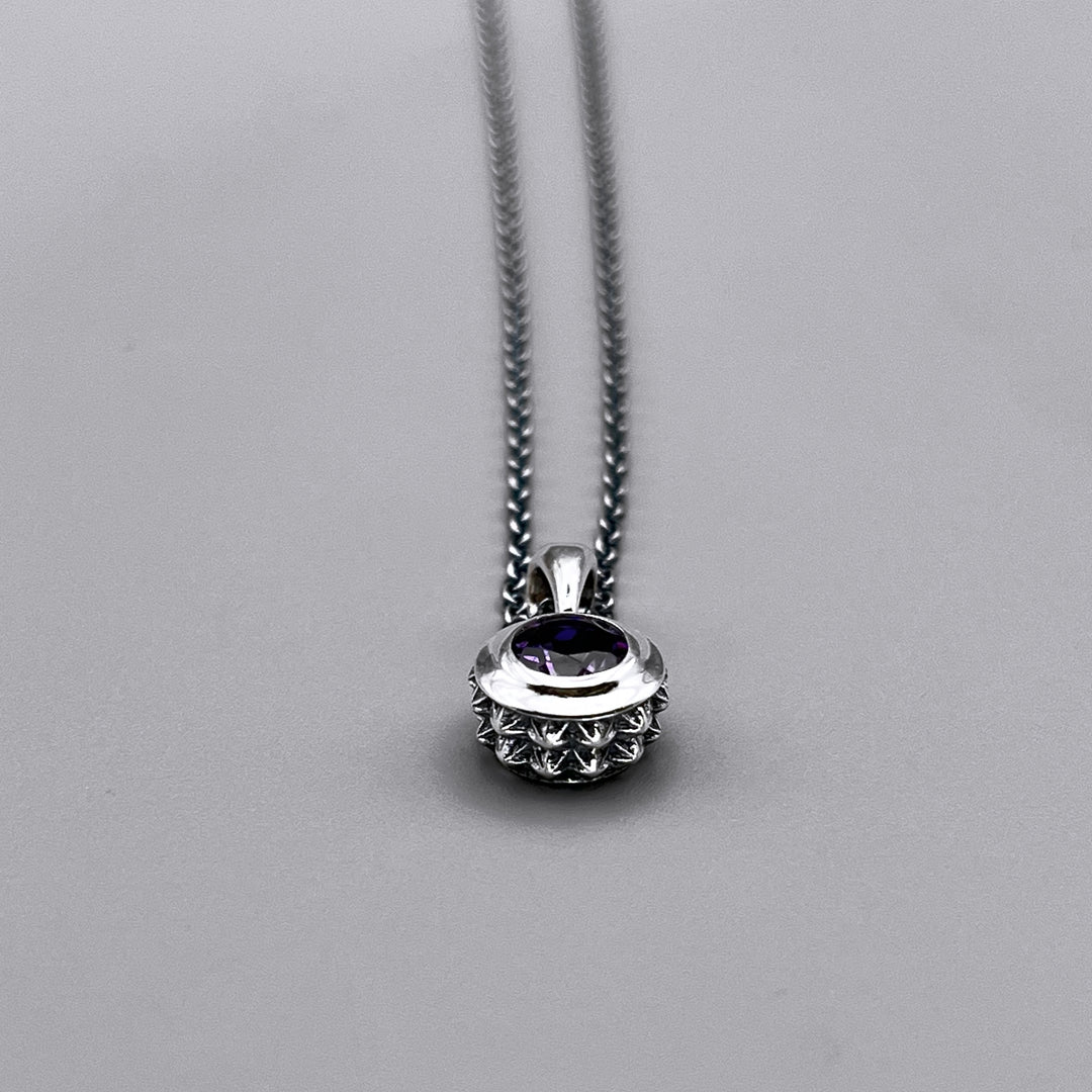 TRIPLE X STUDS SOLITAIRE BIRTHDAY 5mm STONE PENDANT / XP-214AM