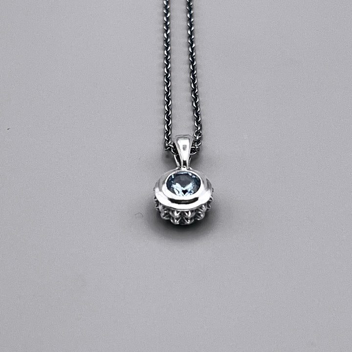 TRIPLE X STUDS SOLITAIRE BIRTHDAY 5mm STONE PENDANT / XP-214AQG