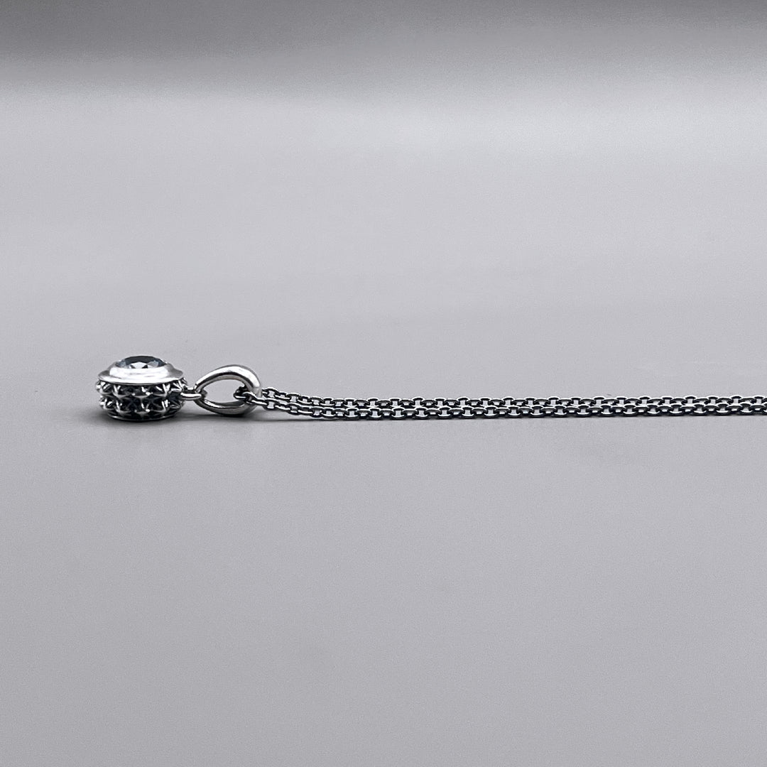 TRIPLE X STUDS SOLITAIRE BIRTHDAY 5mm STONE PENDANT / XP-214AQG