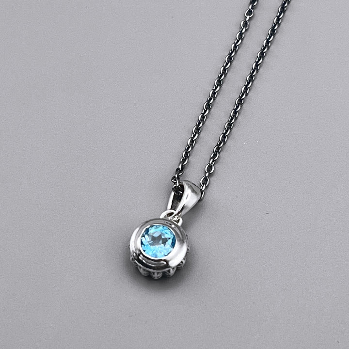 TRIPLE X STUDS SOLITAIRE BIRTHDAY 5mm STONE PENDANT / XP-214BTP