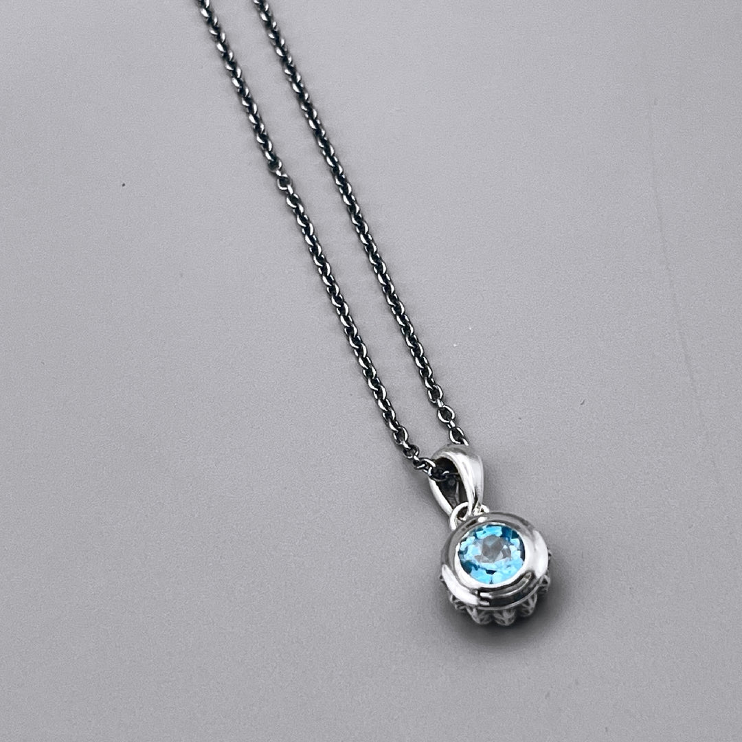 TRIPLE X STUDS SOLITAIRE BIRTHDAY 5mm STONE PENDANT / XP-214BTP