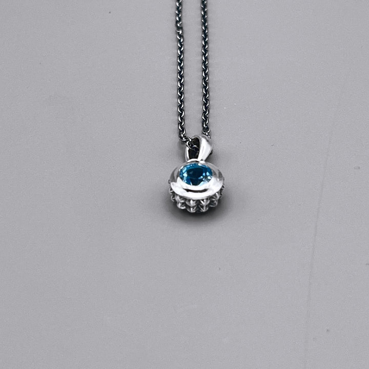 TRIPLE X STUDS SOLITAIRE BIRTHDAY 5mm STONE PENDANT / XP-214BTP