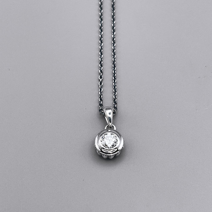 TRIPLE X STUDS SOLITAIRE BIRTHDAY 5mm STONE PENDANT / XP-214CZ