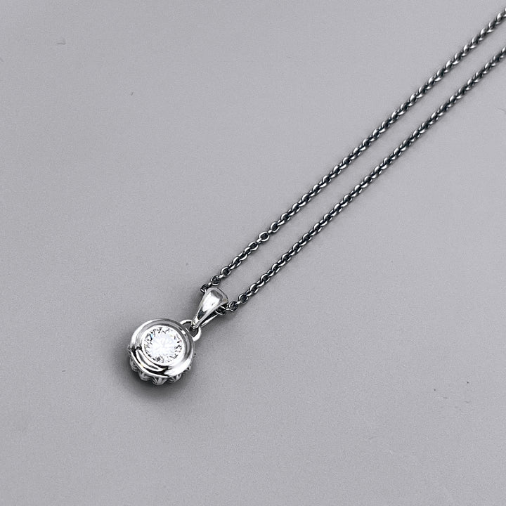 TRIPLE X STUDS SOLITAIRE BIRTHDAY 5mm STONE PENDANT / XP-214CZ