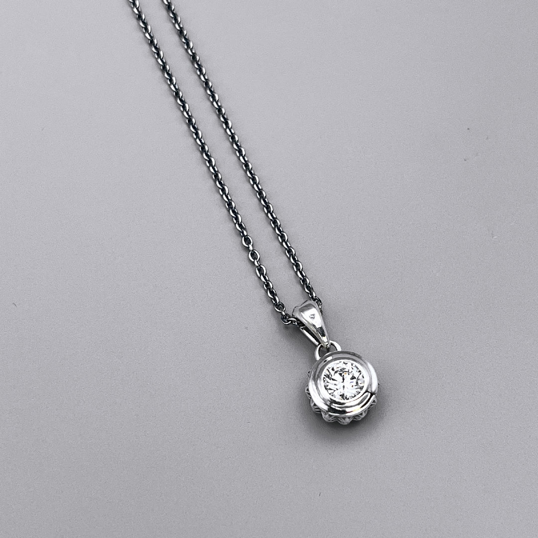 TRIPLE X STUDS SOLITAIRE BIRTHDAY 5mm STONE PENDANT / XP-214CZ