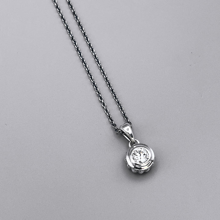 TRIPLE X STUDS SOLITAIRE BIRTHDAY 5mm STONE PENDANT / XP-214CZ