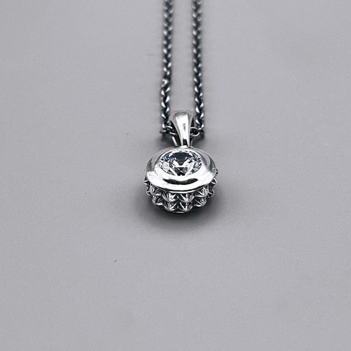 TRIPLE X STUDS SOLITAIRE BIRTHDAY 5mm STONE PENDANT / XP-214CZ