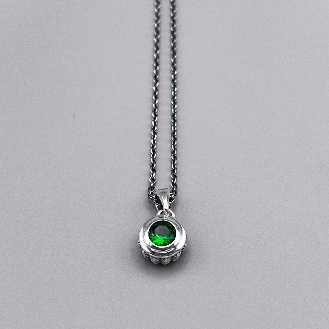 TRIPLE X STUDS SOLITAIRE BIRTHDAY 5mm STONE PENDANT / XP-214EMG