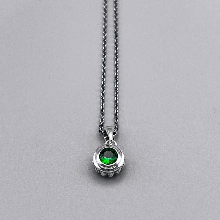 TRIPLE X STUDS SOLITAIRE BIRTHDAY 5mm STONE PENDANT / XP-214EMG