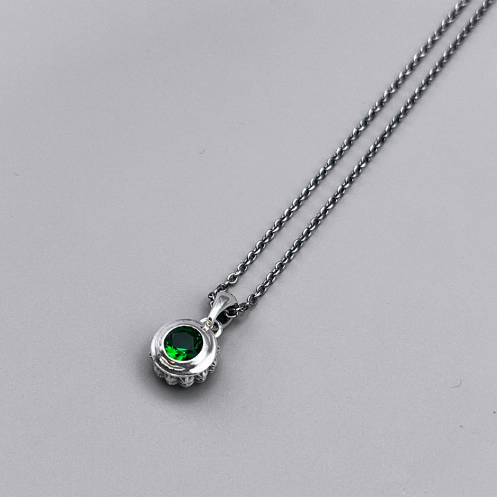 TRIPLE X STUDS SOLITAIRE BIRTHDAY 5mm STONE PENDANT / XP-214EMG